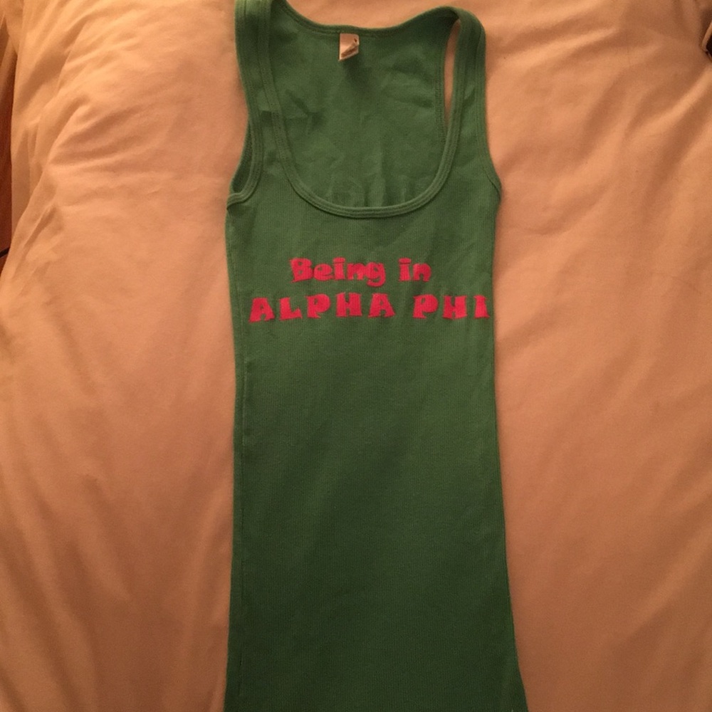Alpha Phi green Tank Top S & M